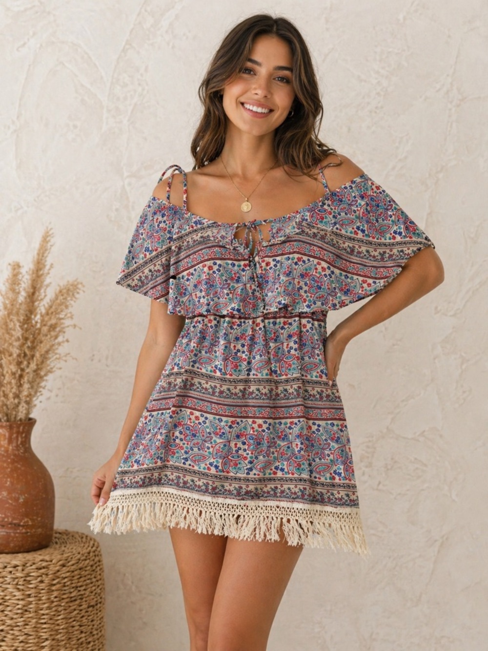 Voom by Joy Han cold shoulder silk dress fairycore boho Y2K vintage